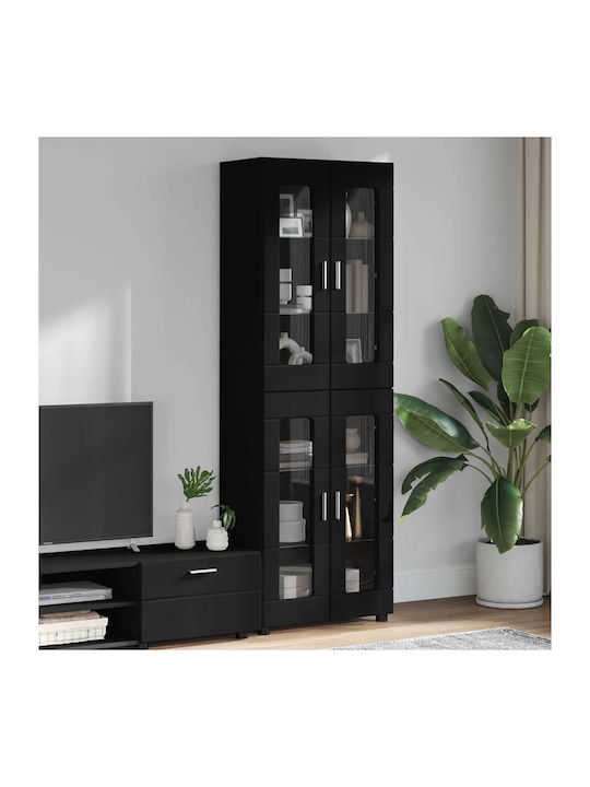 Highboard Wohnzimmer Vitrine aus Spanplatte mit...