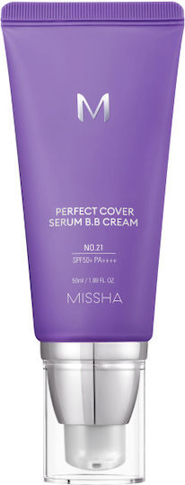 Missha Perfect Cover Serum BB #21 Light Beige Cream Face Day with SPF50 50ml