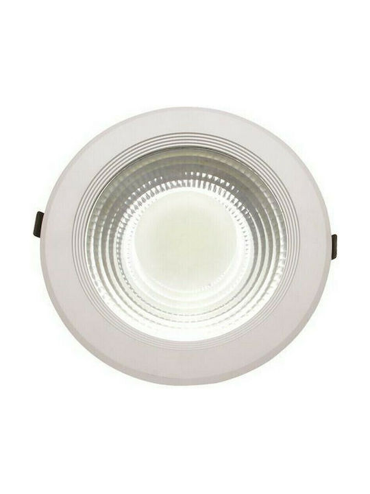 Eurolamp Recessed Spot with Integrated LED and Cool White Light White 1pcs