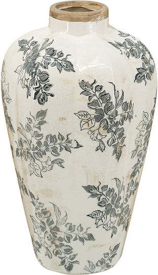 Artekko Decorative Vase Aging White 20.5x20.5x34.5cm