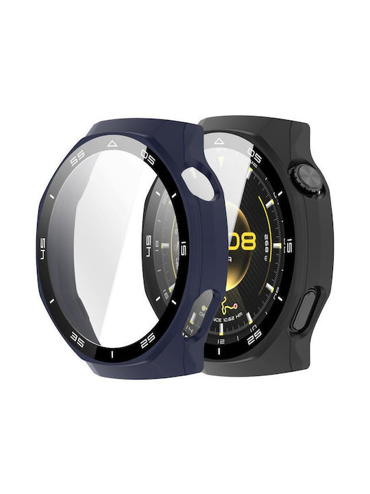 Пластмасов Калъф със Стъкло в Син цвят за Huawei Watch GT 6 Pro 46мм