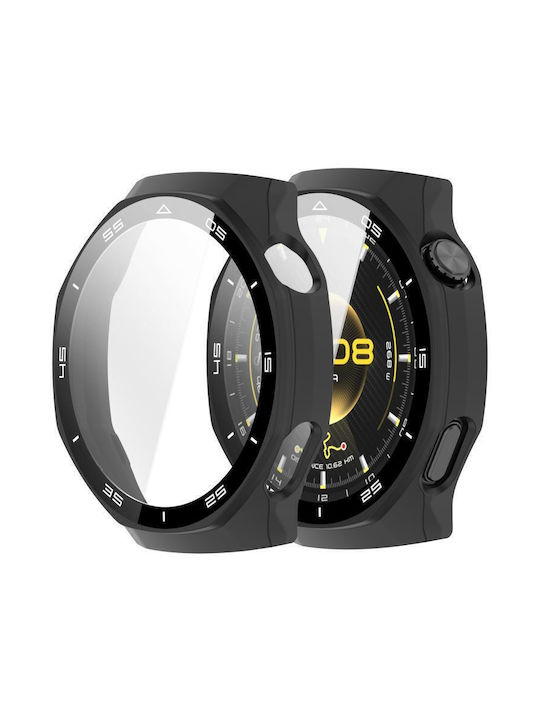 Πλαστική Θήκη με Τζαμάκι σε Μαύρο χρώμα για Huawei Watch GT 6 Pro 46mm Πλαστική Θήκη με Τζαμάκι σε Μαύρο χρώμα για Huawei Watch GT 6 Pro 46mm