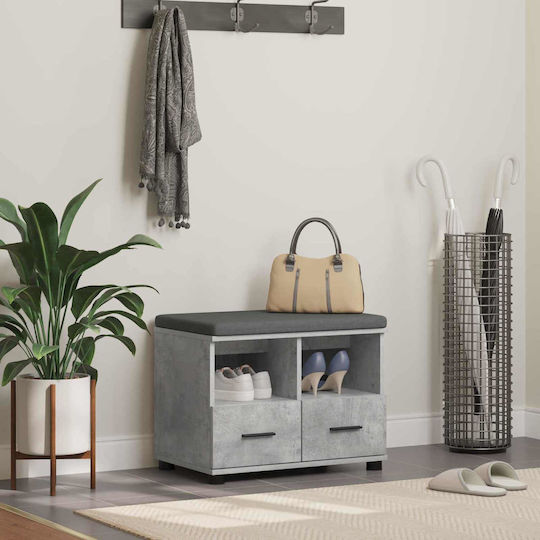Entry Furniture with Bench Gray 60x38x46cm