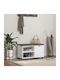 Entry Furniture with Bench White 80x38x46cm