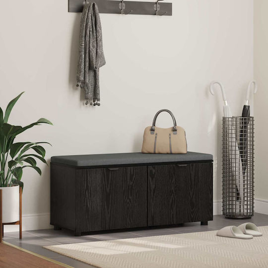 Eingangsmöbel mit Bank Μαύρη Οξυά 100x38x46cm