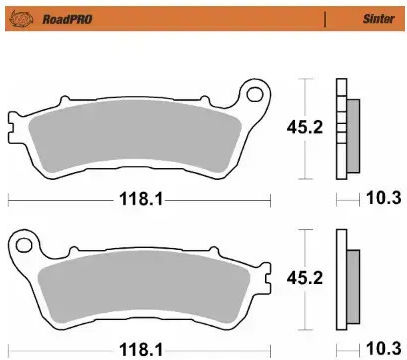 Moto-master Metallic Motorcycle Brake Pads 417202 1 Set 1 Caliper