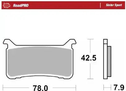 Moto-master Metallic Motorcycle Brake Pads 413105 1 Set 1 Caliper