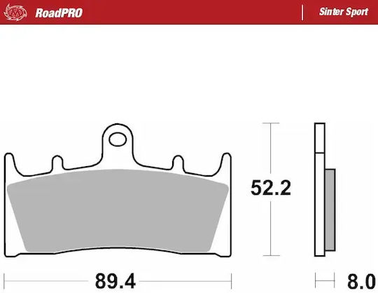 Moto-master Metallic Motorcycle Brake Pads 403605 1 Set 1 Caliper