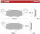 Moto-master Metallic Motorcycle Brake Pads 404205 1 Set 1 Caliper