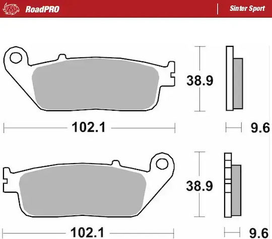 Moto-master Metallic Motorcycle Brake Pads 404005 1 Set 1 Caliper