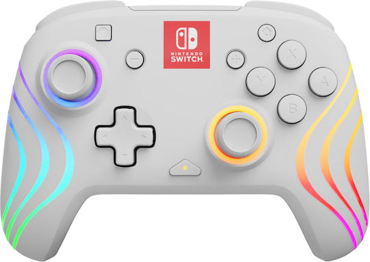PDP Afterglow Wave Wireless Gamepad pentru Switch Alb