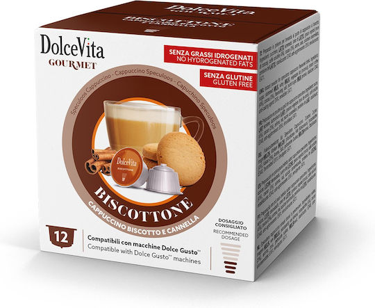 Capsule Compatibile Dolce Gusto Dolce Vita Biscottone Biscuit 12 Bucăți