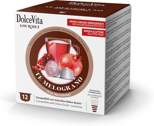 Капсули Dolce Gusto Съвместими Dolce Vita Черен Чай Нар 12 Броя