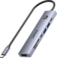 Unitek USB-C Docking Station με HDMI 4K PD (H1124AGY01) Unitek USB-C Docking Station με HDMI 4K PD (H1124AGY01)