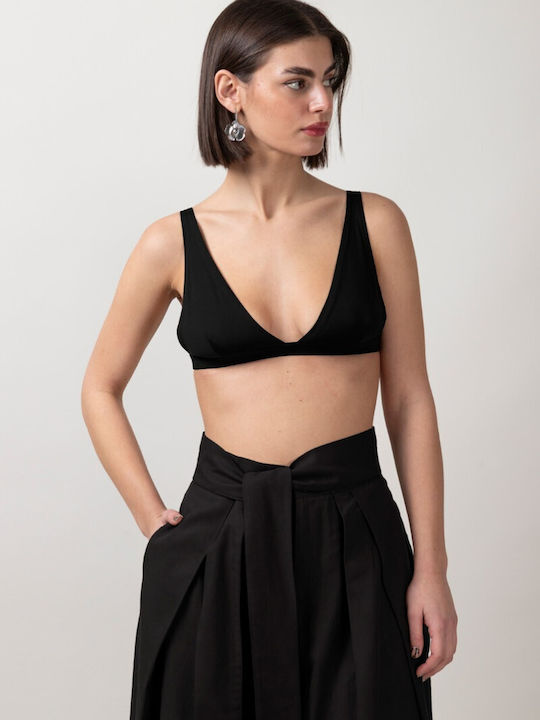 Helmi Bralette Trianguläres Elastisches Schwarz