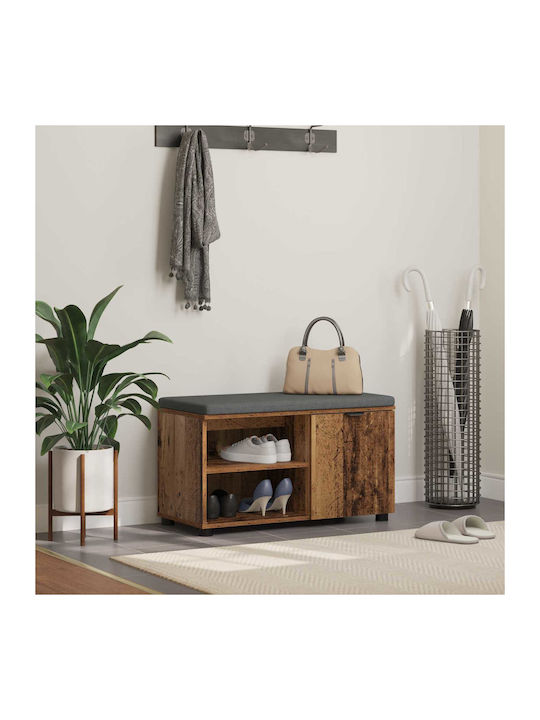 Mobilier de Intrare cu Bancă Old Wood 80x38x46cm