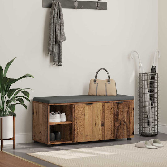 Eingangsmöbel mit Bank Old Wood 100x38x46cm