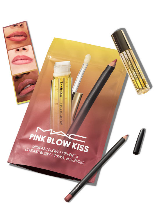M.A.C Pink Blow Kiss Set de machiaj pentru față și corpBuze 2buc M.A.C Pink Blow Kiss Set de machiaj pentru față și corpBuze 2buc