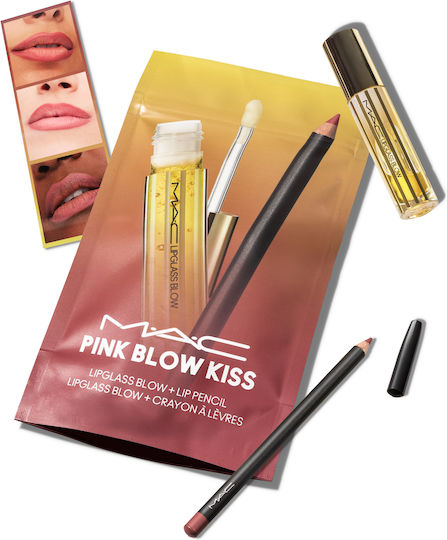 M.A.C Pink Blow Kiss Makeup Set for the Lips 2pcs