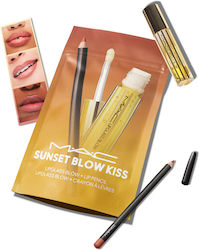 M.A.C Sunset Blow Kiss Makeup Set for the Lips 2pcs
