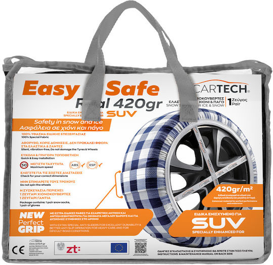 Cartech Easy & Safe Real 420G G1 Anti-slip Snow Socks Passenger Car 2pcs