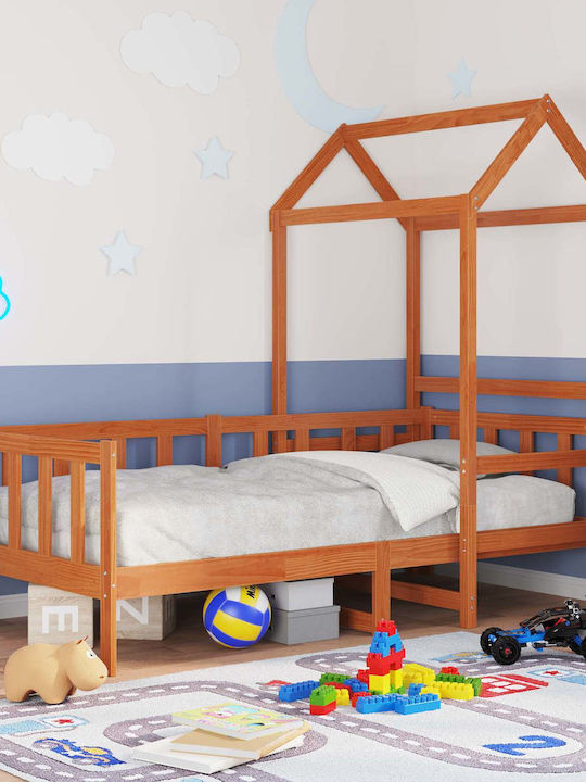 Kinderbett Einzeln Braun für Matratze x