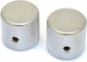 Knob Metal Flat Top Nickel 19 X 19 6.35 Solid Shaft Pot Pair 2