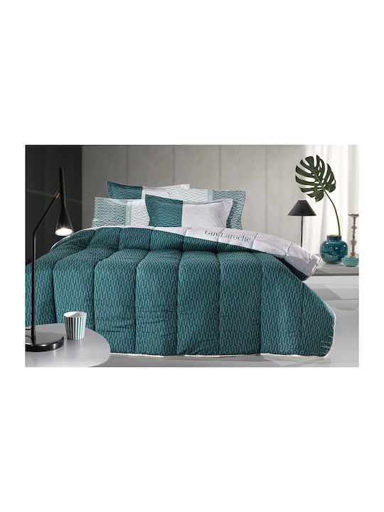 Guy Laroche Duvet Cover Cotton Queen 225x245 Turquoise