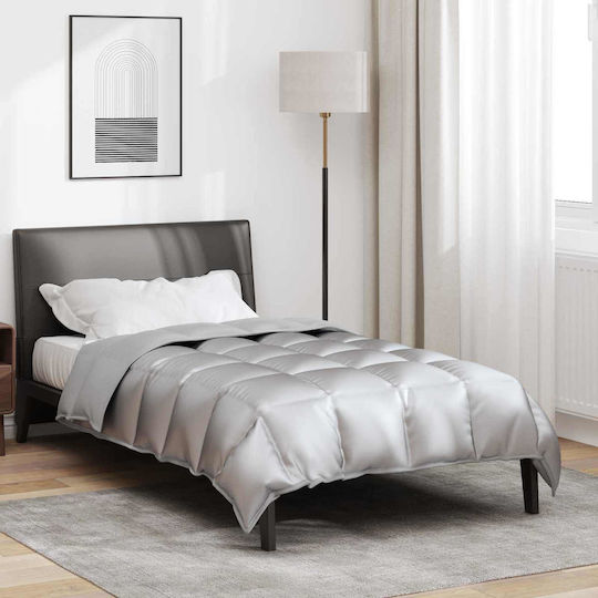 vidaXL Duvet Cover Super King 220x155 Silver