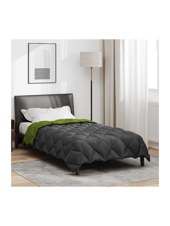 vidaXL Bettbezug Einzelbett 135x200 Green, Anthracite