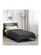 vidaXL Bettbezug Einzelbett 135x200 Green, Anthracite