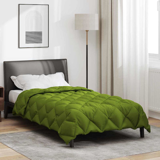 vidaXL Плик за Завивка Единичен 140x200 Зелен