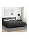vidaXL Bettbezug Doppelbett 200x200 Black, Anthracite