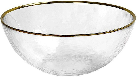 Espiel Serving Bowl Round Glass Yellow with Diameter 12.3cm