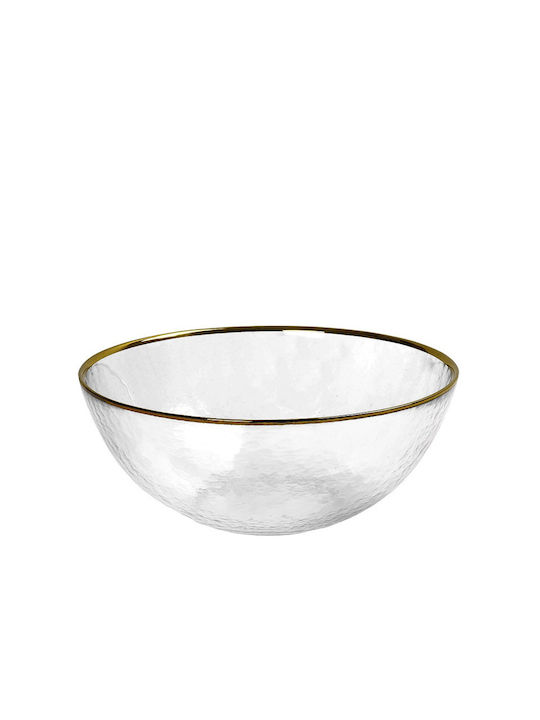 Espiel Servierschüssel Rund Glas Gold mit Durchmesser 15cm