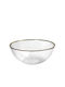 Espiel Servierschüssel Rund Glas Gold mit Durchmesser 15cm