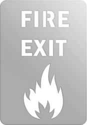 Fire Exit– Πινακίδα Σήμανσης Ανοξειδωτο-ατσαλι-inox Fire Exit– Πινακίδα Σήμανσης Ανοξειδωτο-ατσαλι-inox
