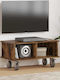 TV-Ständer mit Rädern Rauchfaust Eiche M68.5xTiefe35xHöhe35cm