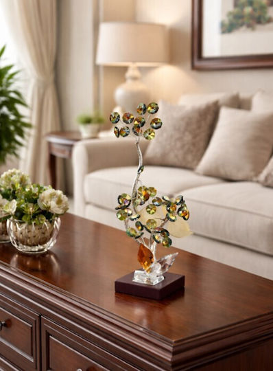 Decorative Crystal Flower Bonsai De Cristal Marble Base 9x7x26cm Galifas 91125670 Galifas