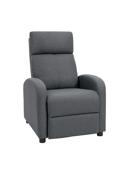Relax Armchair with Footstool Gray 69x87x100.5cm