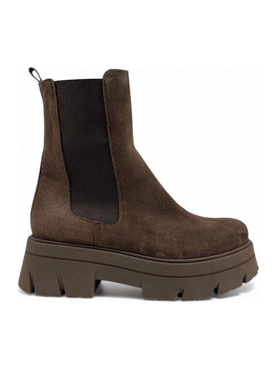Ragazza Wildleder Stiefeletten Damen Braun