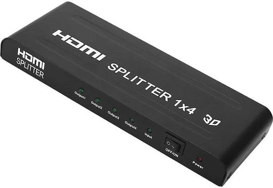 Hdmi Splitter 1 Input 4 Output Anga Fullhd 1080p 3d 4k Ps-1014-4k Q-hd1400