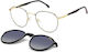 Carrera Metal Eyeglass Frame with Clip On Black...