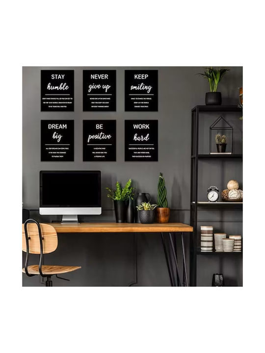 Set 6-Piece Encouraging Posters 20.32x25.4cm Without Frame Code 029