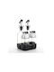 Set of 5 General Use Glass Jars with Lid and Stand Transparent 5 Pieces