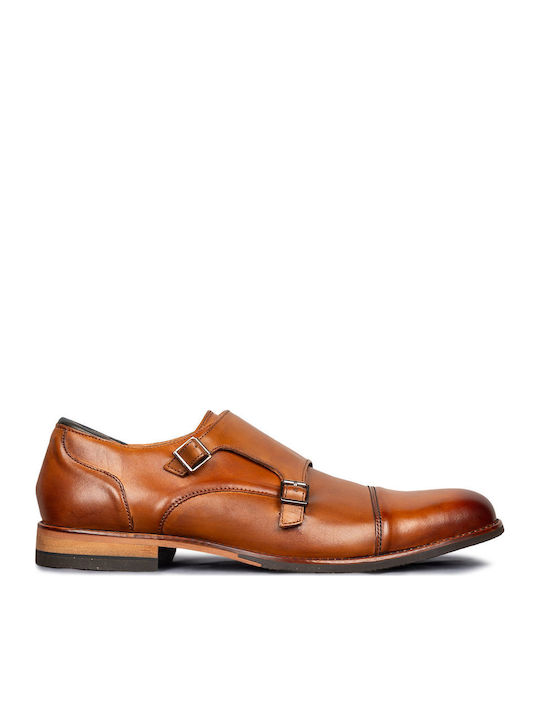Craftarlo Leather Men's Monk Dress Shoes Tabac Brown