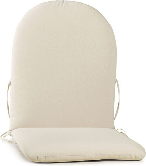 Lianos Garden Chair Cushions with Backrest White 2 Pieces 49x106cm