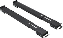 Küchengeräte Ständer Waschmaschine Kühlschrank Öffnend 44-69x4,8x4 Schwarz Räder Keskor 47659