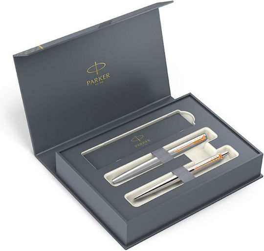 Parker Set Stilou cu Peniță din Oțel Gri