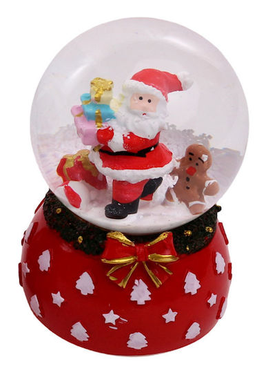 Crăciun Glob de Zăpadă cu Moș Crăciun 10x16cm 1buc